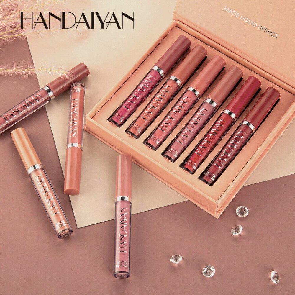 6Pcs Matte Lipstick Set Waterproof Long Lasting Lipstick Beauty Cosmetic Make Up